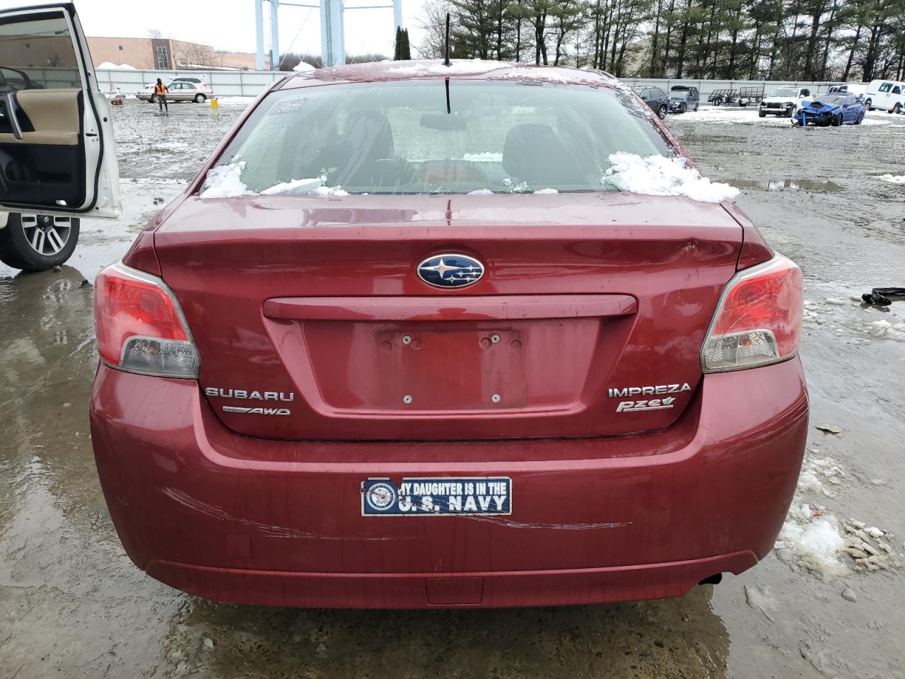 2014 Subaru Impreza VIN JF1GJAC64EH005055 Copart auction photo, front end / side damage thumbnail 6
