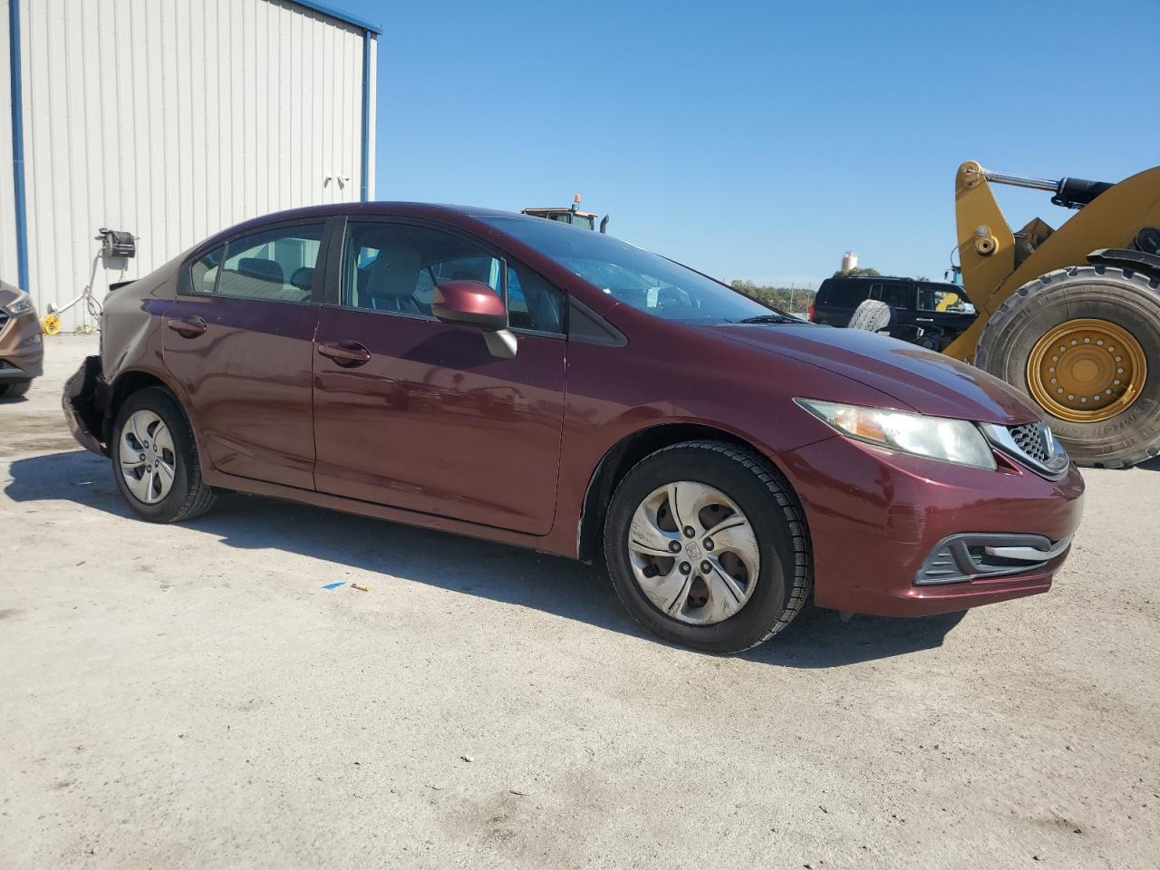 2013 Honda Civic VIN 19XFB2F52DE257466 Copart auction photo, rear end damage thumbnail 4