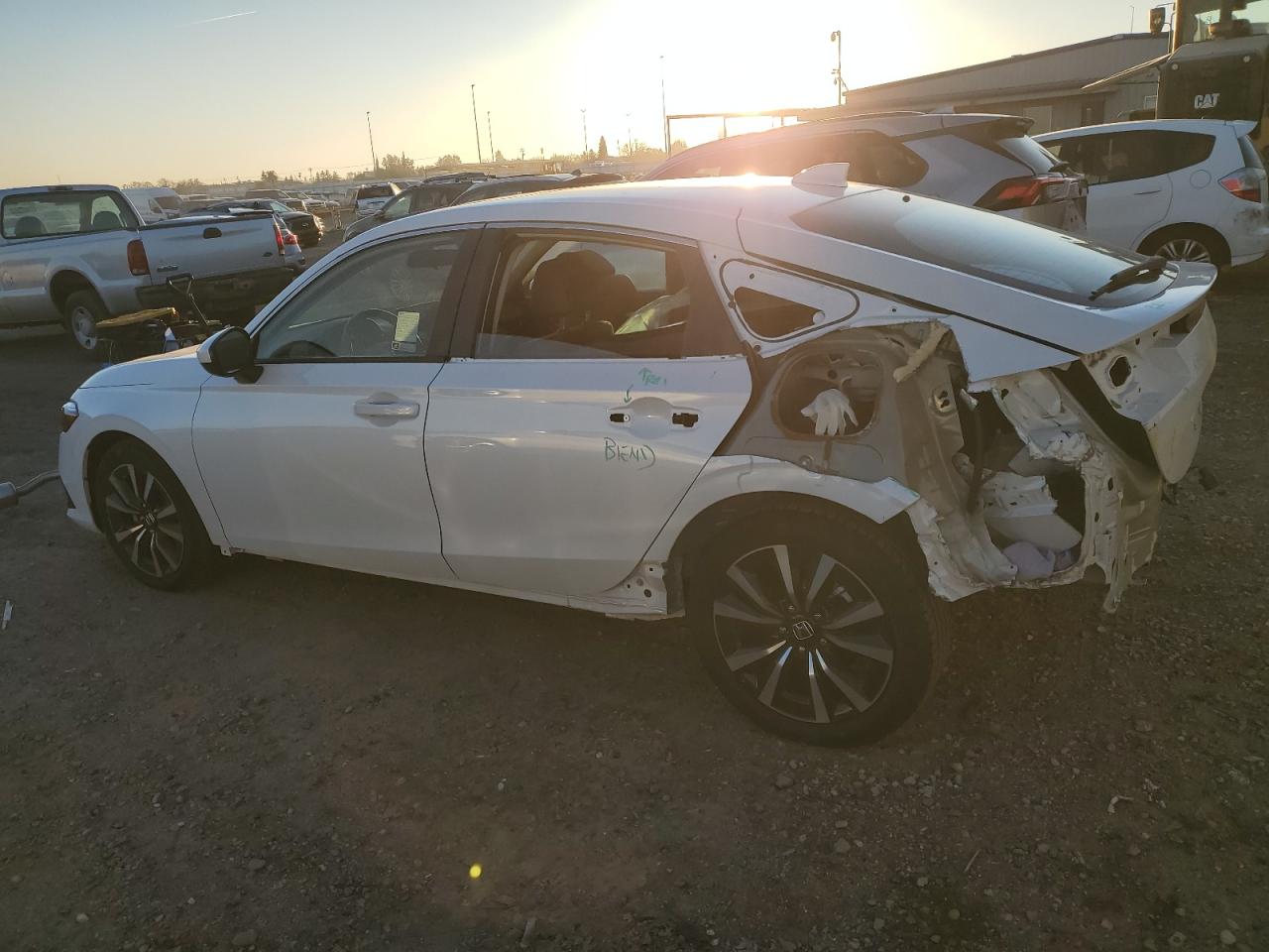 2024 Honda Civic VIN 19XFL1H71RE020819 Copart auction photo, rear end / side damage thumbnail 2