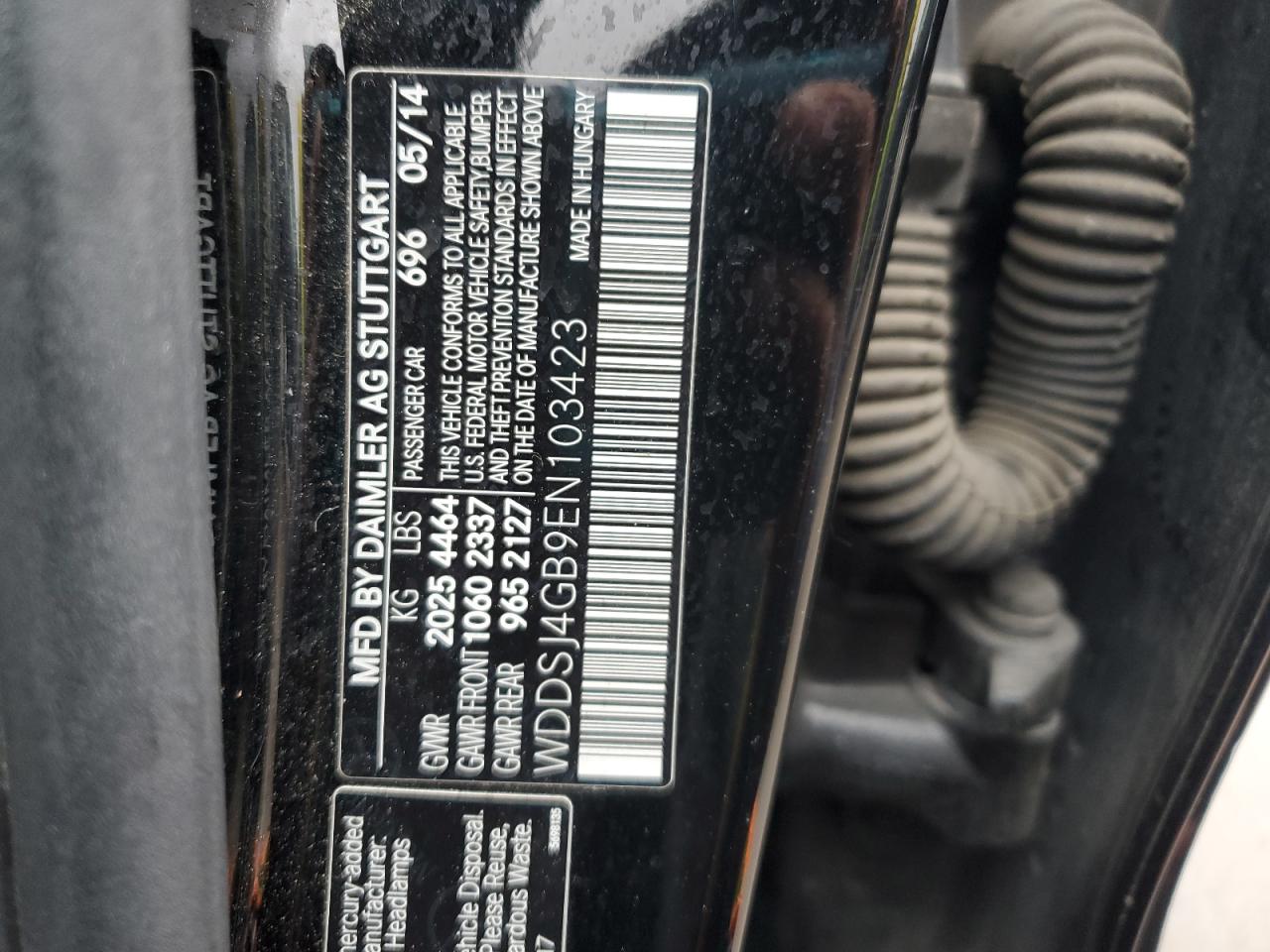 2014 Mercedes-Benz CLA-klasse VIN WDDSJ4GB9EN103423 Copart auction photo, front end damage thumbnail 13