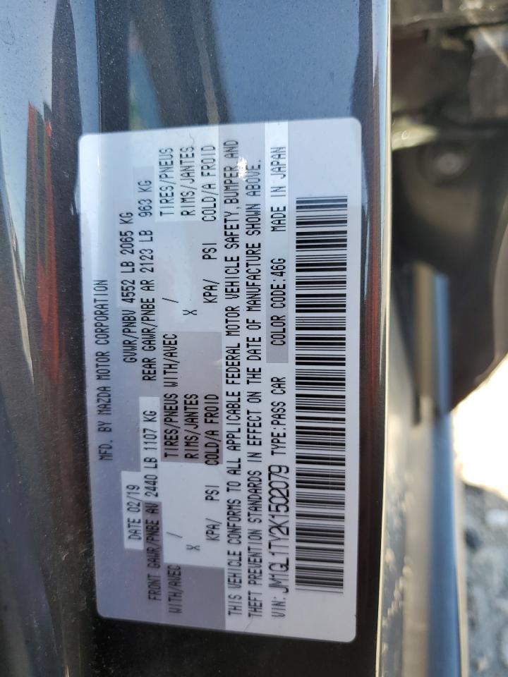 2019 Mazda 6 VIN JM1GL1TY2K1502079 Copart auction photo, water/flood / front end damage thumbnail 13