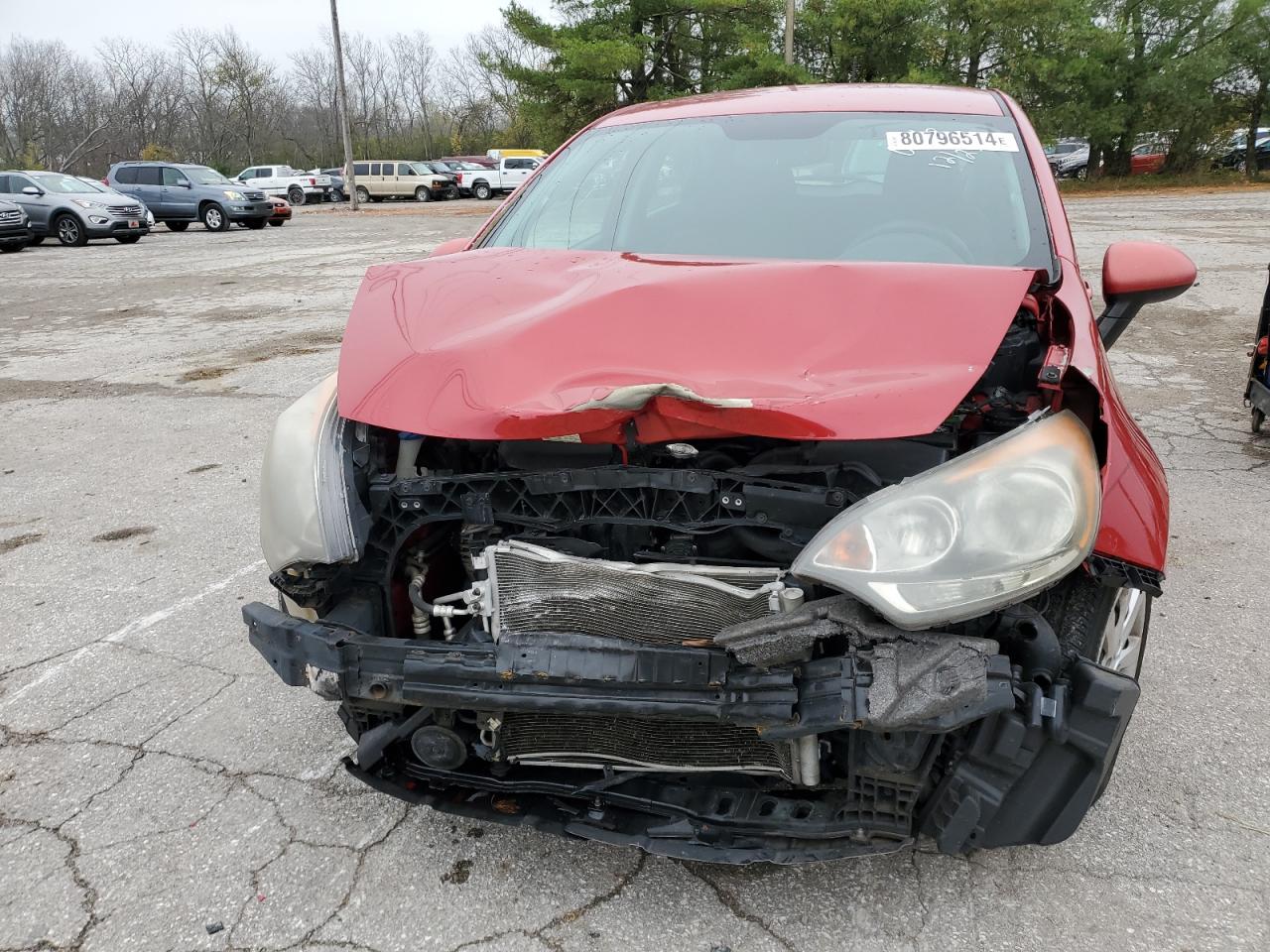 2012 KIA Rio VIN KNADN5A33C6080076 Copart auction photo, front end damage thumbnail 5