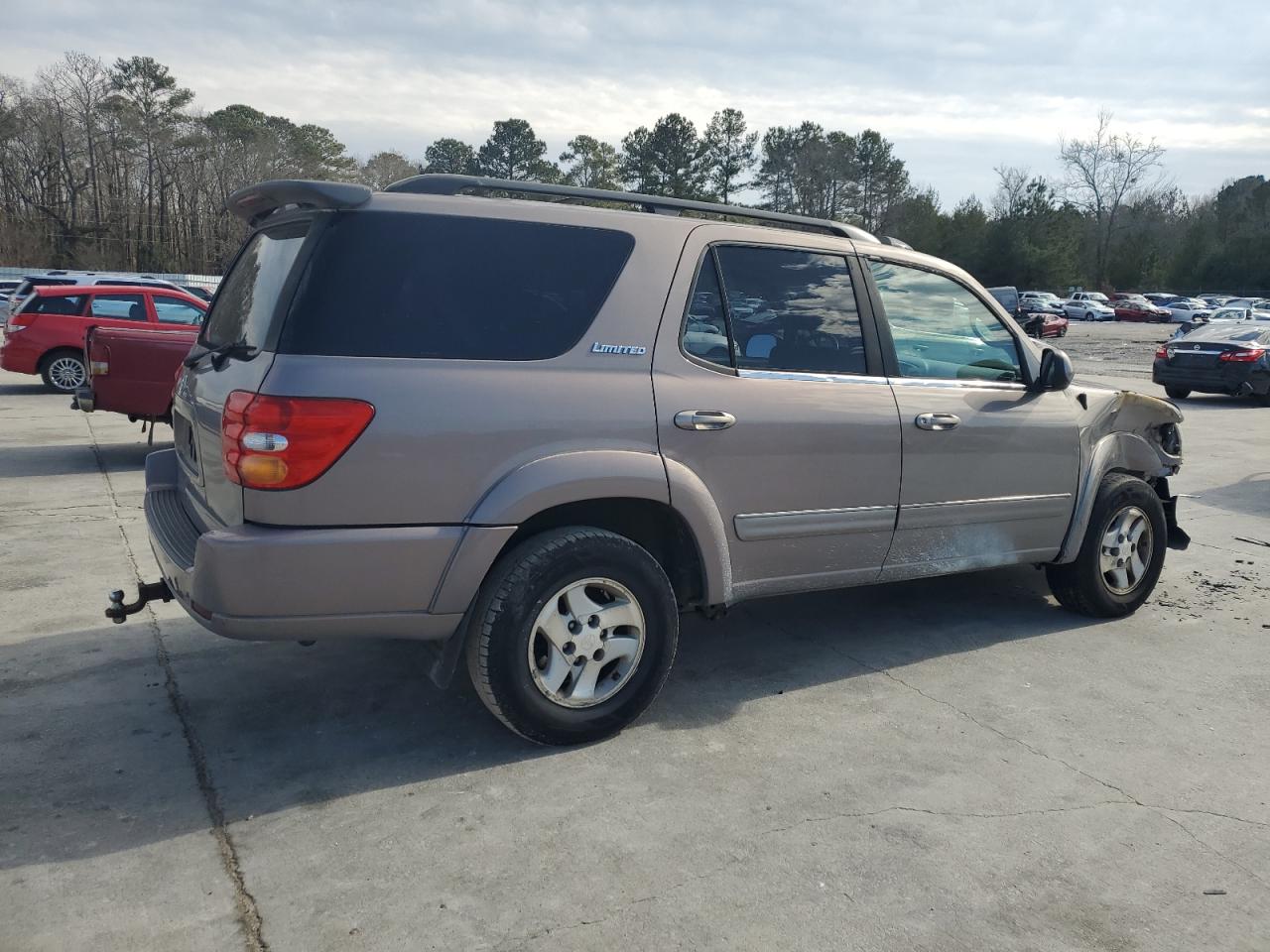 2001 Toyota Sequoia VIN 5TDZT38A11S021922 Copart auction photo, side / front end damage thumbnail 3