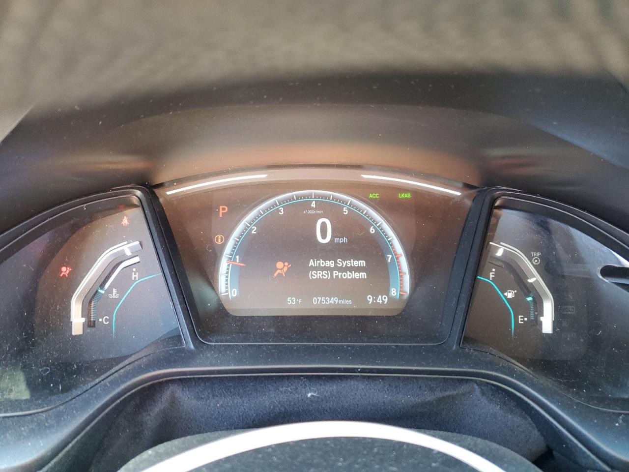 2020 Honda Civic VIN 19XFC2F67LE017270 Copart auction photo, front end / side damage thumbnail 9