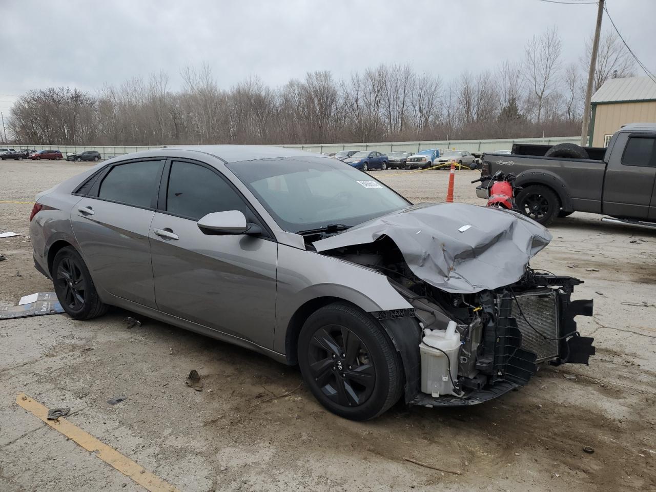 2021 Hyundai Elantra VIN KMHLM4AG3MU105596 Copart auction photo, front end damage thumbnail 4