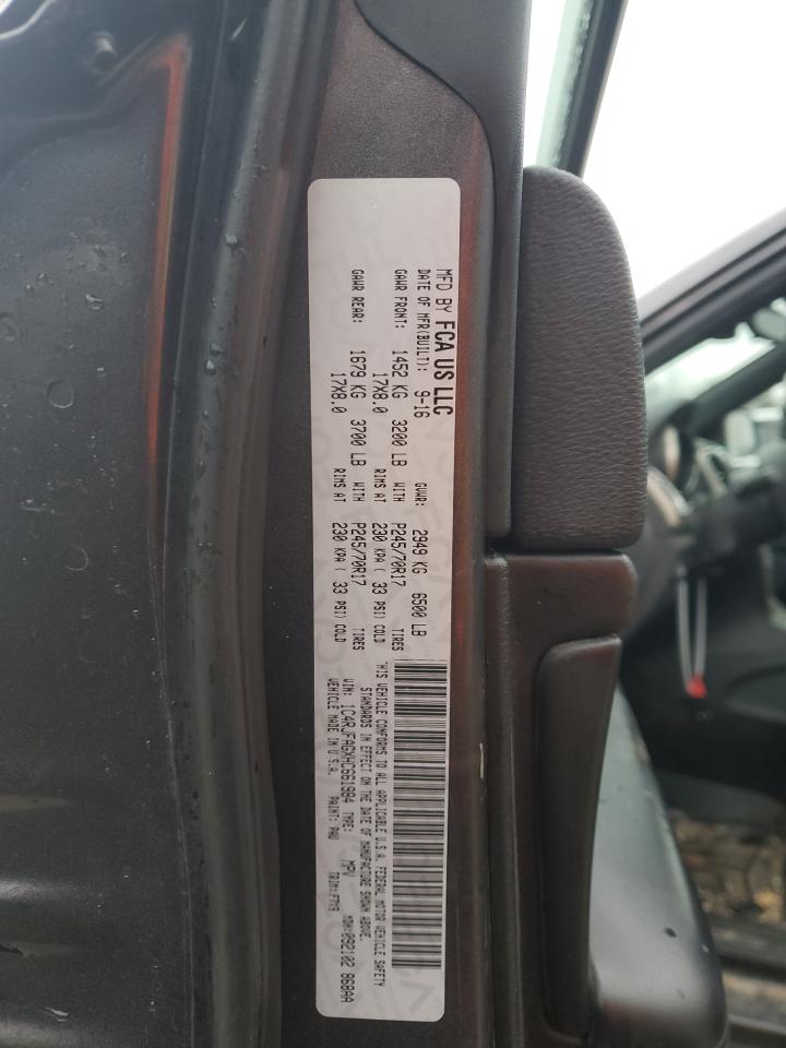 2017 Jeep Grand Cherokee VIN 1C4RJFAGXHC661984 Copart auction photo, front end damage thumbnail 14