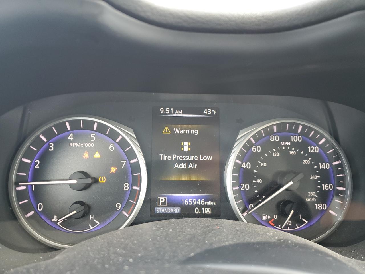 2014 Infiniti Q50 VIN JN1BV7AR2EM680986 Copart auction photo, front end / side damage thumbnail 9