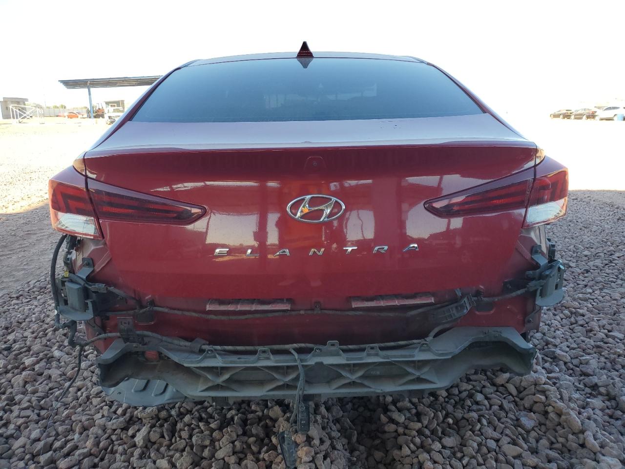 2019 Hyundai Elantra VIN KMHD84LF4KU767116 Copart auction photo, front end / rear end damage thumbnail 6