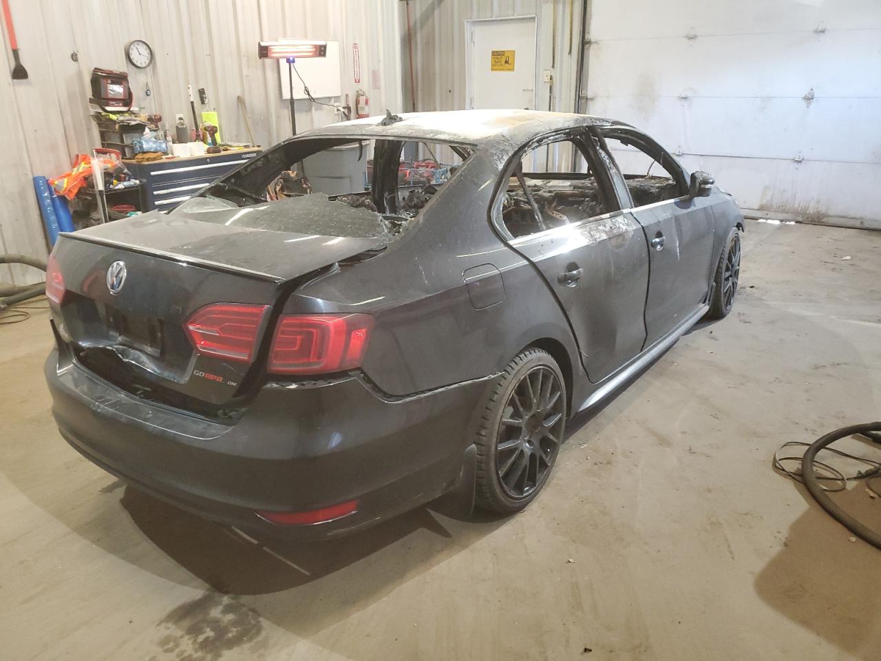 2014 Volkswagen Jetta VIN 3VW4S7AJ7EM287575 Copart auction photo, burn damage thumbnail 3