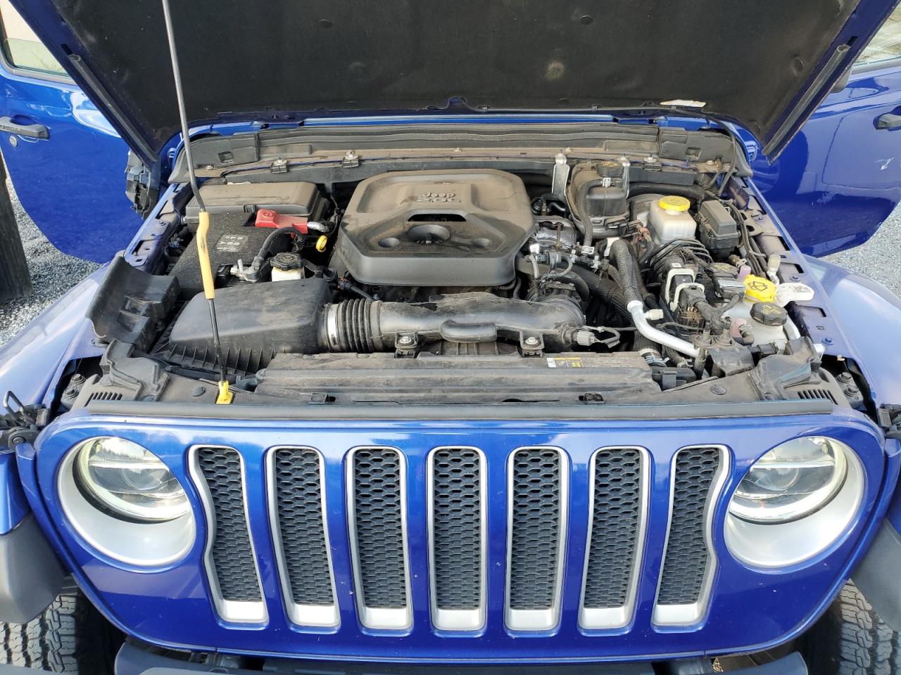 2018 Jeep Wrangler VIN 1C4HJXEN0JW213347 Copart auction photo, side damage thumbnail 13