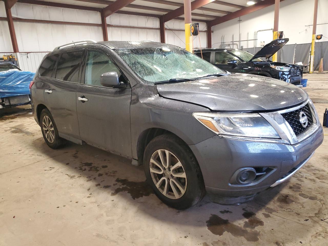 2014 Nissan Pathfinder VIN 5N1AR2MM1EC733632 Copart auction photo, top/roof / front end damage thumbnail 4