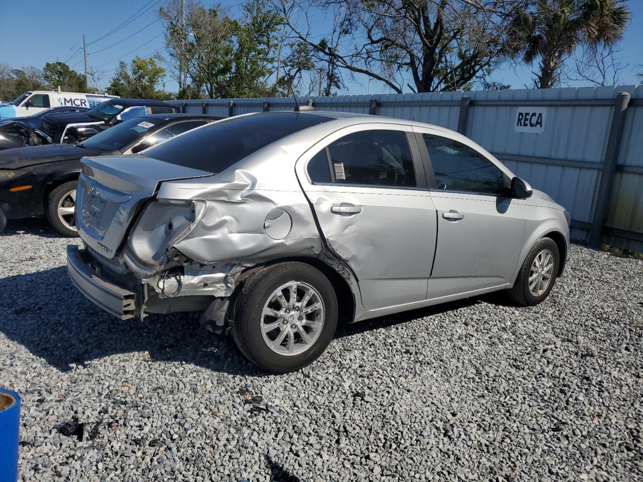 2019 Chevrolet Sonic VIN 1G1JD5SBXK4135804 Copart auction photo, rear end damage thumbnail 3