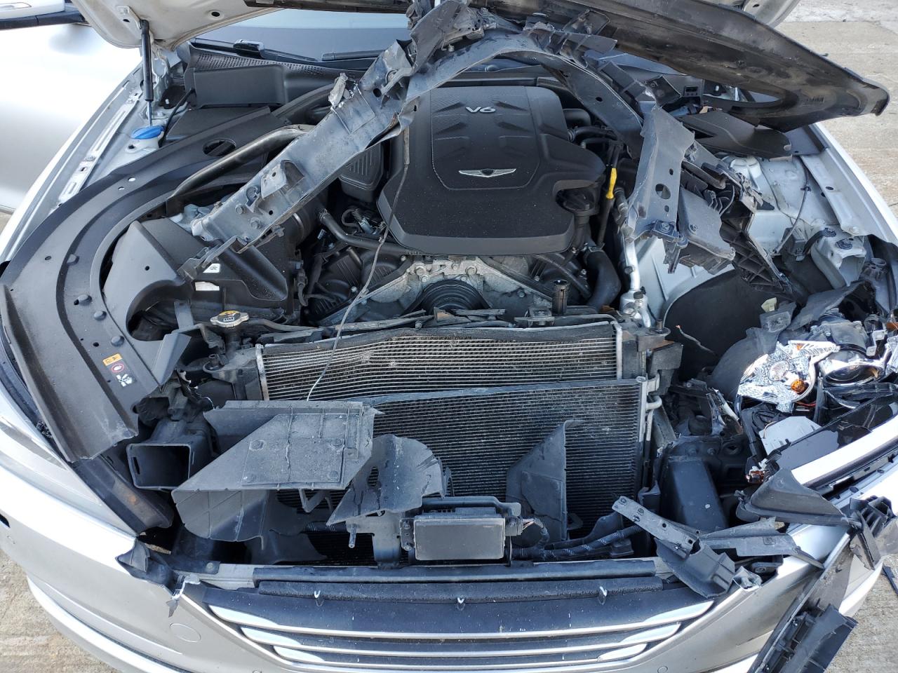 2017 Genesis G80 VIN KMHGN4JE5HU199418 Copart auction photo, front end damage thumbnail 11
