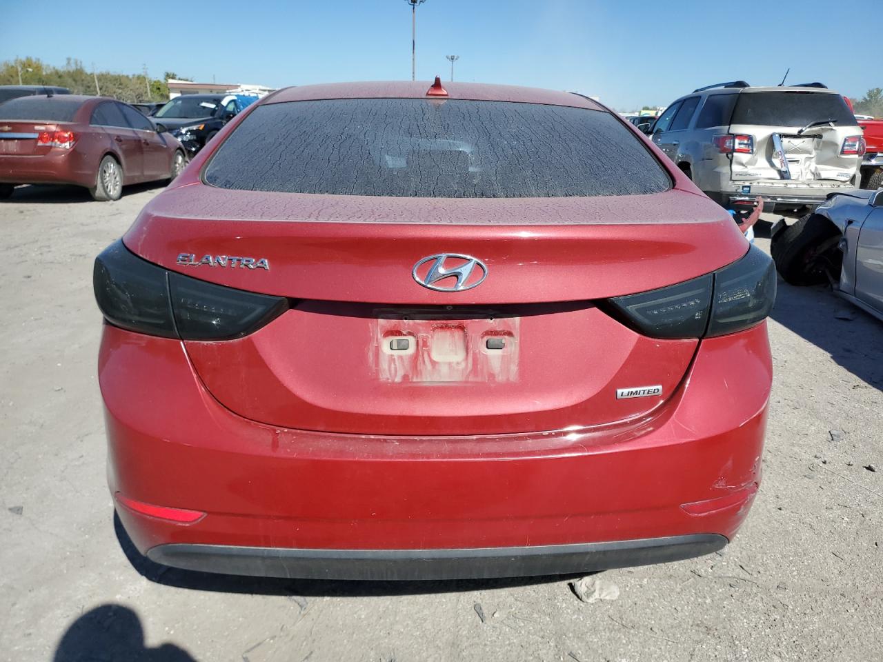 2015 Hyundai Elantra VIN KMHDH4AE5FU381417 Copart auction photo, top/roof / minor dent/scratches damage thumbnail 6