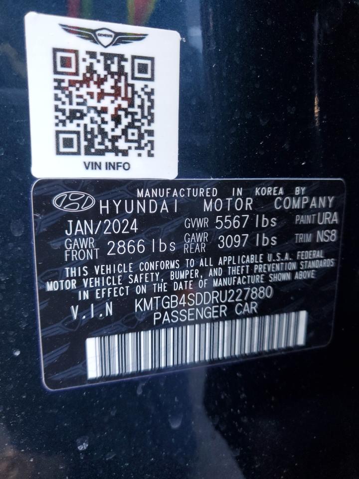 2024 Genesis G80 VIN KMTGB4SDDRU227880 Copart auction photo, side / minor dent/scratches damage thumbnail 12