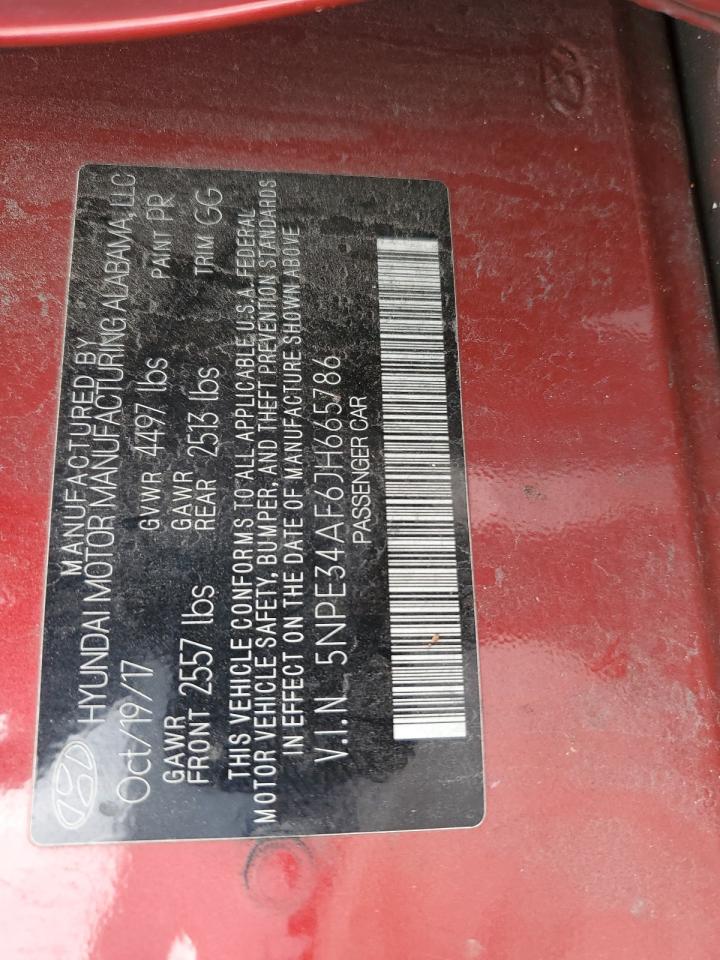 2018 Hyundai Sonata VIN 5NPE34AF6JH665786 Copart auction photo, rear end damage thumbnail 13