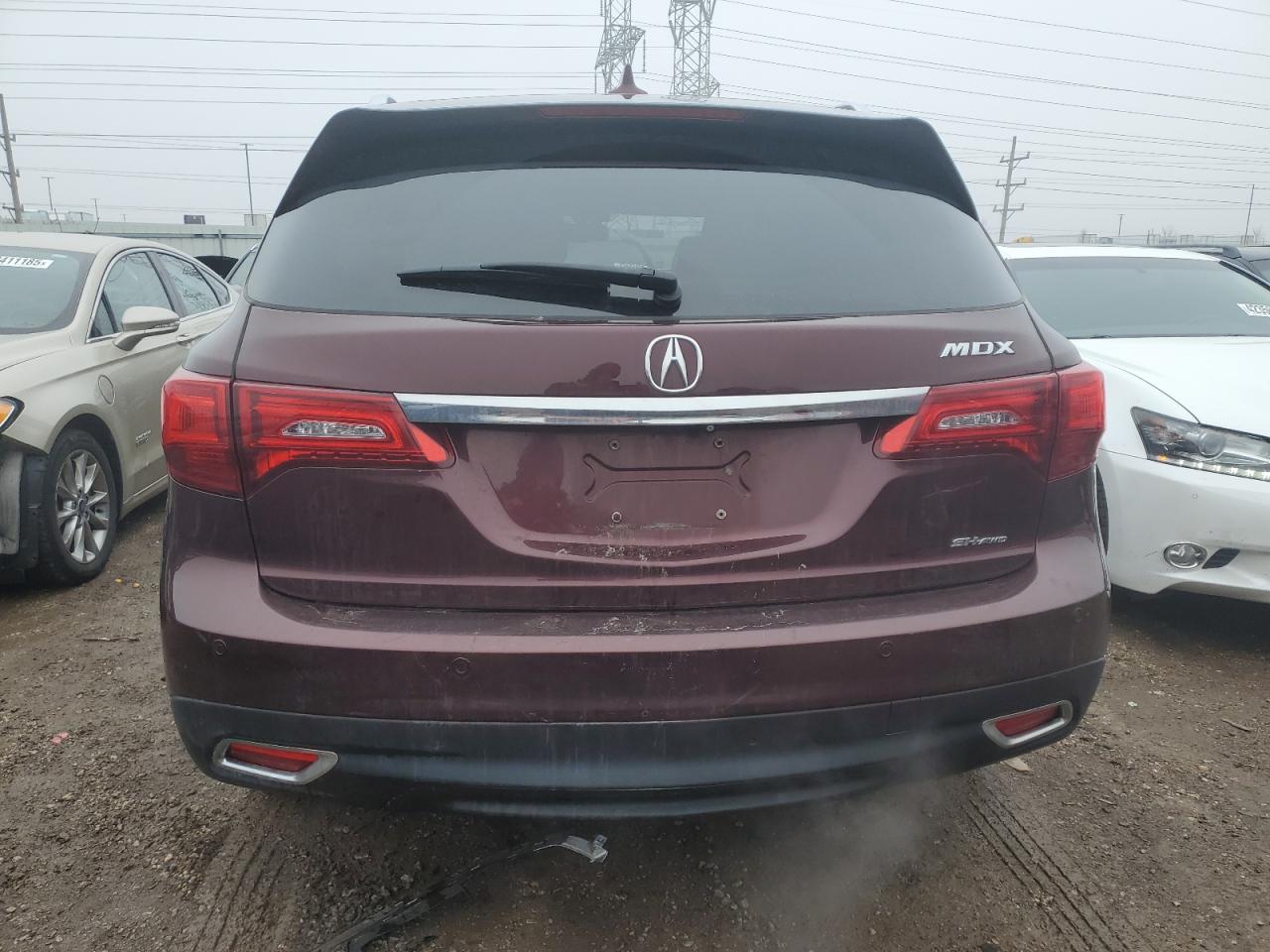 2015 Acura MDX VIN 5FRYD4H80FB032903 Copart auction photo, side / minor dent/scratches damage thumbnail 6