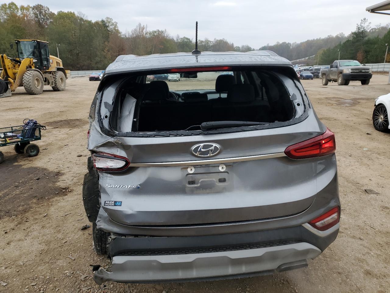 2019 Hyundai Santa Fe VIN 5NMS23AD9KH043289 Copart auction photo, rear end / side damage thumbnail 6