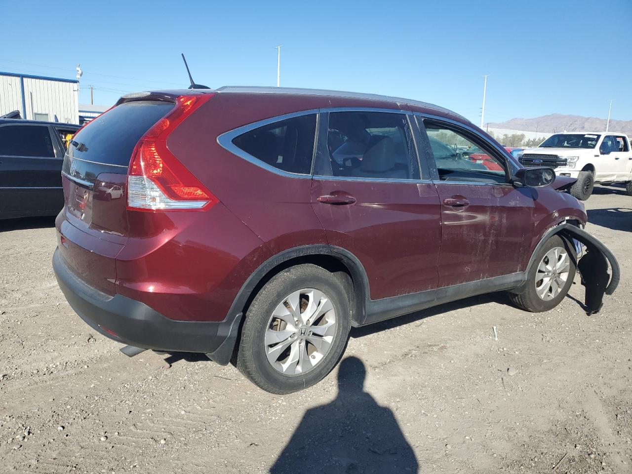 2012 Honda CR-V VIN 5J6RM3H71CL029731 Copart auction photo, front end / side damage thumbnail 3