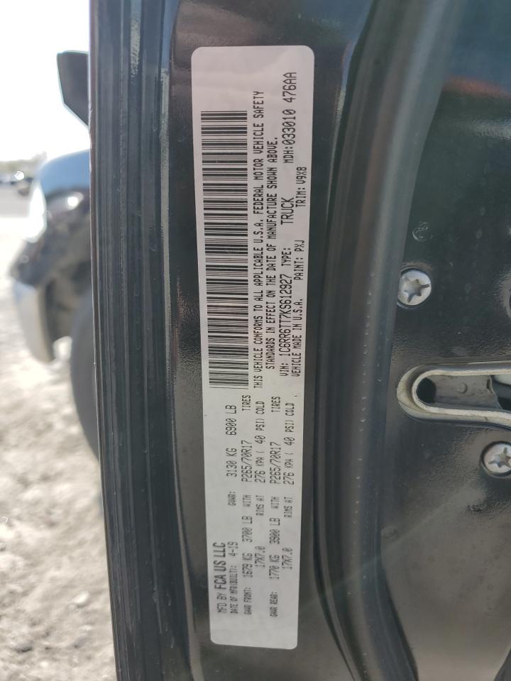 2019 RAM 1500 VIN 1C6RR6TT7KS612927 Copart auction photo, front end / minor dent/scratches damage thumbnail 13