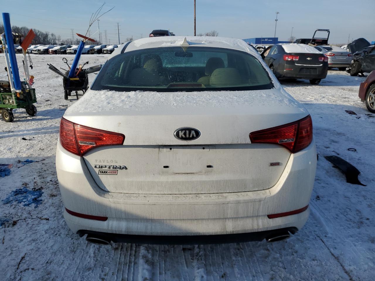 2013 KIA Optima VIN KNAGM4A76D5317597 Copart auction photo, front end damage thumbnail 6