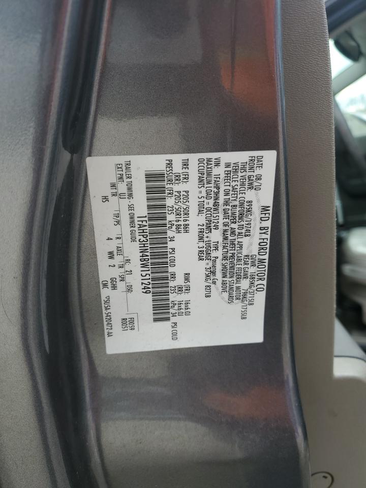 2011 Ford Focus VIN 1FAHP3HN4BW151249 Copart auction photo, rear end damage thumbnail 13