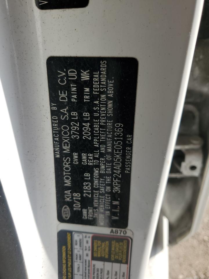 2019 KIA Forte VIN 3KPF24AD5KE051369 Copart auction photo, rear end damage thumbnail 14