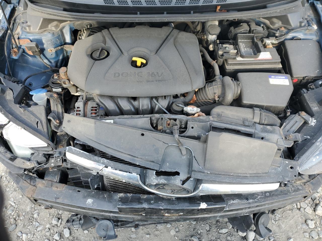 2014 Hyundai Elantra VIN KMHDH4AE7EU117663 Copart auction photo, front end damage thumbnail 11