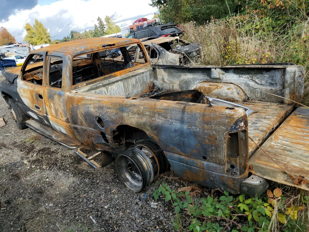 1995 Dodge RAM VIN 3B7MC33C8SM134142 Copart auction photo, burn damage thumbnail 2
