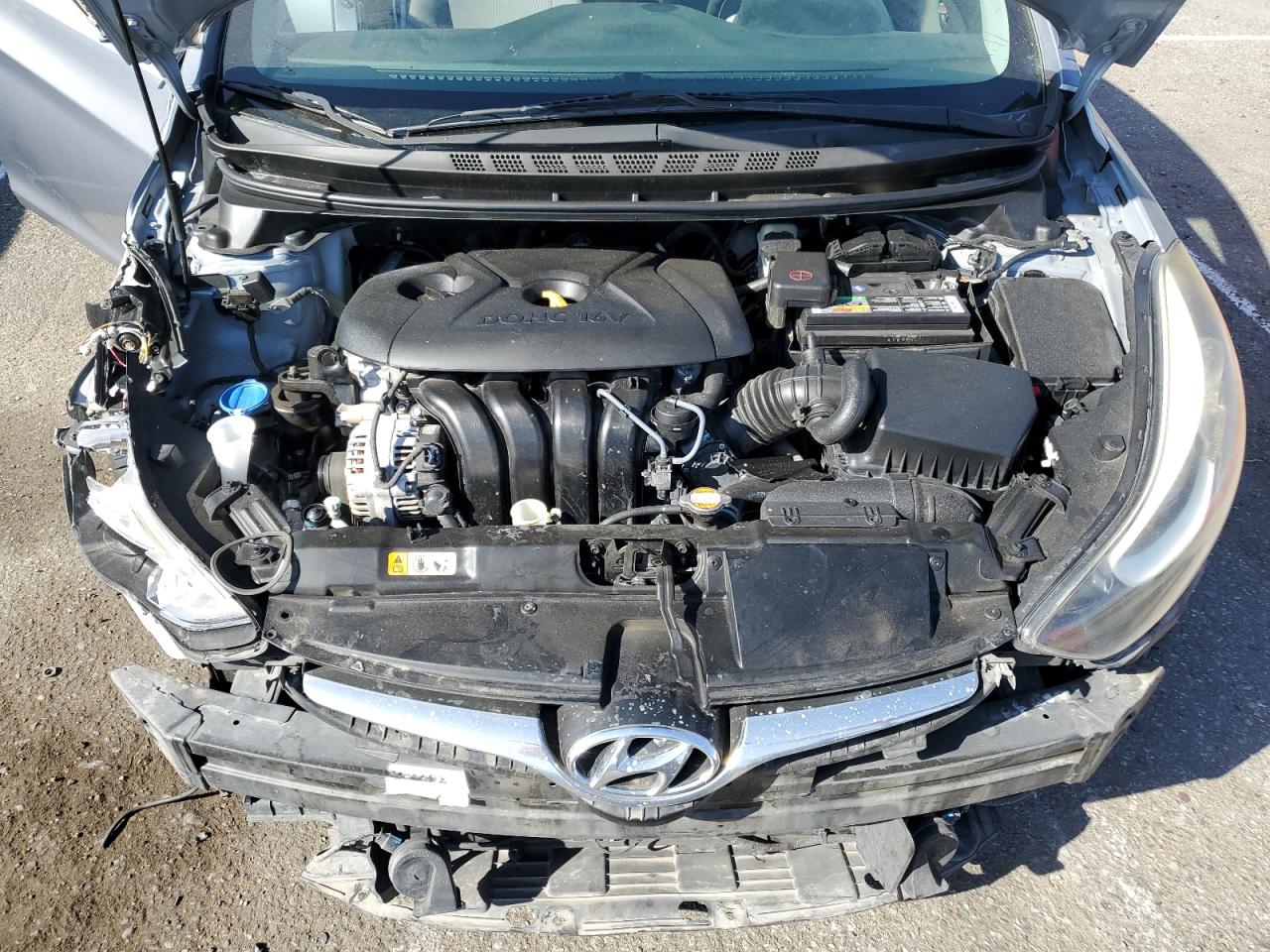 2015 Hyundai Elantra VIN 5NPDH4AE0FH619608 Copart auction photo, front end / undercarriage damage thumbnail 11