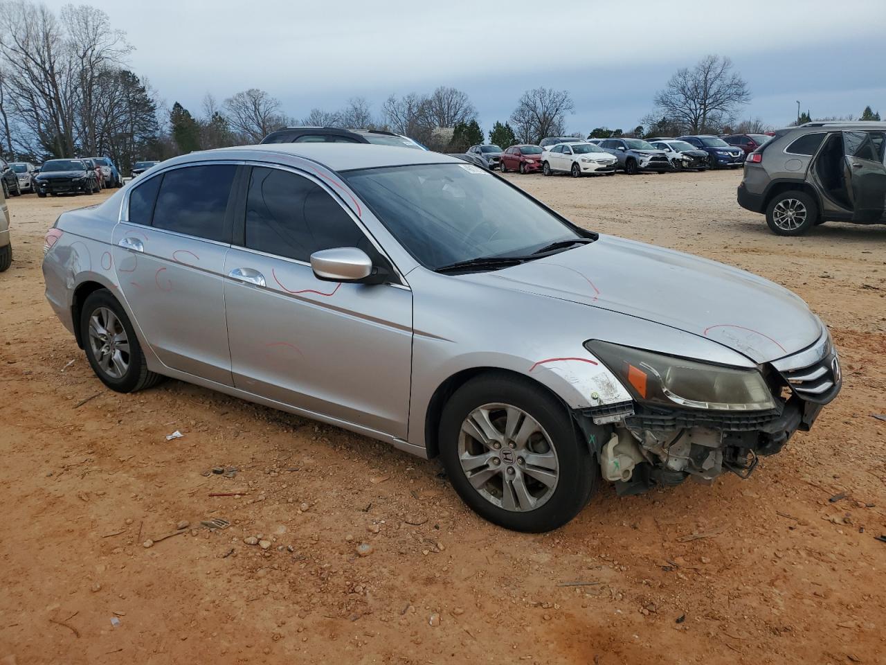 2011 Honda Accord VIN 1HGCP2F3XBA006831 Copart auction photo, front end / side damage thumbnail 4