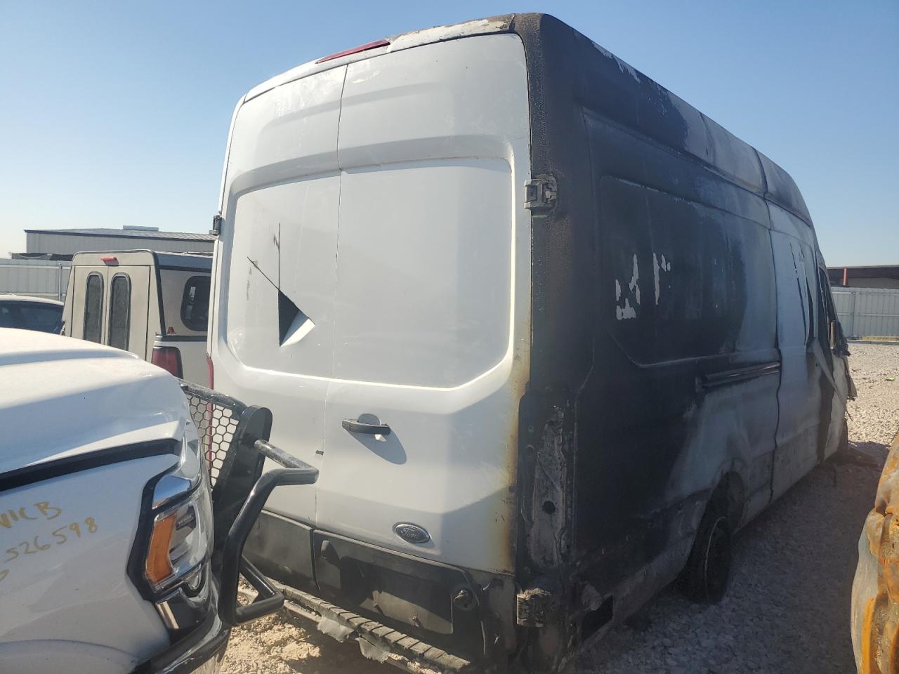2017 Ford Transit VIN 1FTBW3UG2HKA57266 Copart auction photo, burn damage thumbnail 3