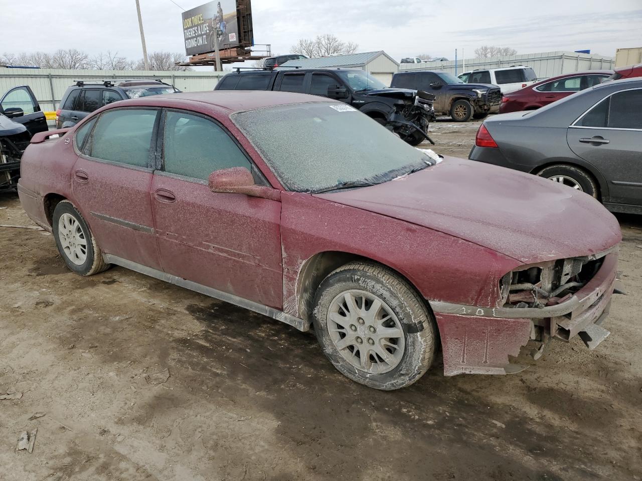 2005 Chevrolet Impala VIN 2G1WF52EX59198297 Copart auction photo, front end / side damage thumbnail 4