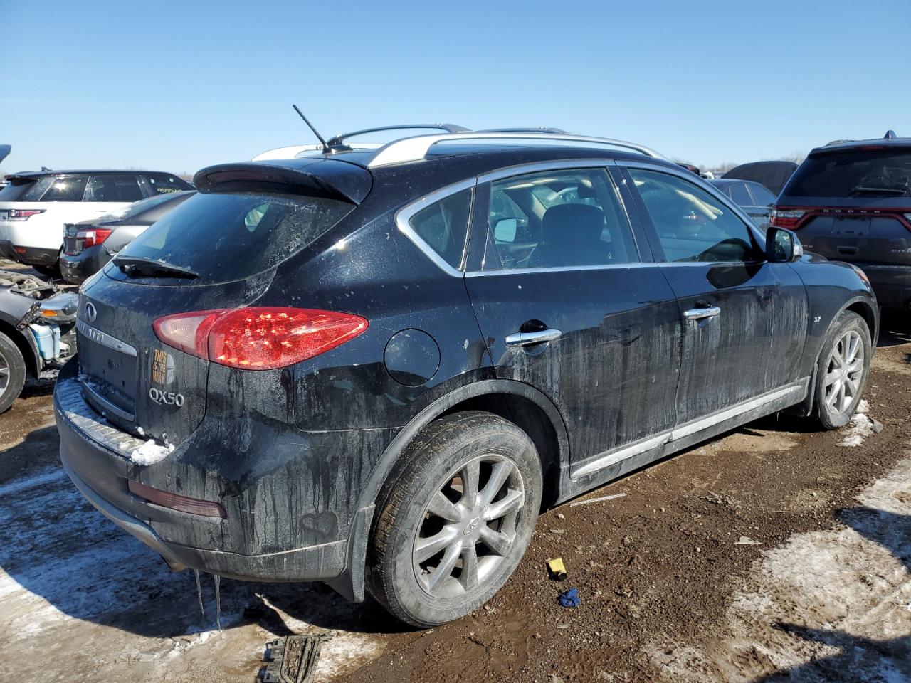 2016 Infiniti QX50 VIN JN1BJ0RR6GM268564 Copart auction photo, side / undercarriage damage thumbnail 3