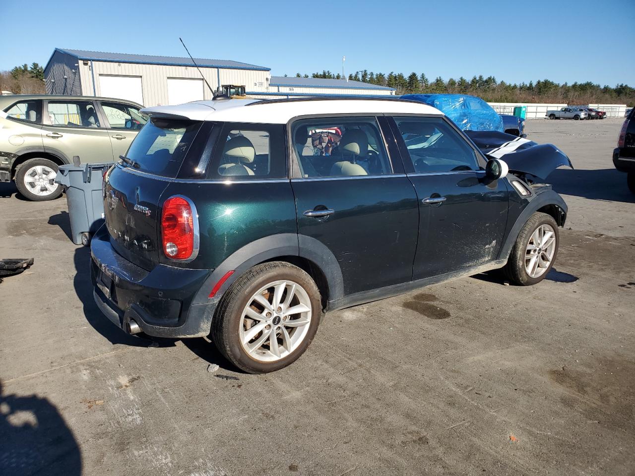 2014 MINI Cooper VIN WMWZC5C59EWP40456 Copart auction photo, front end damage thumbnail 3
