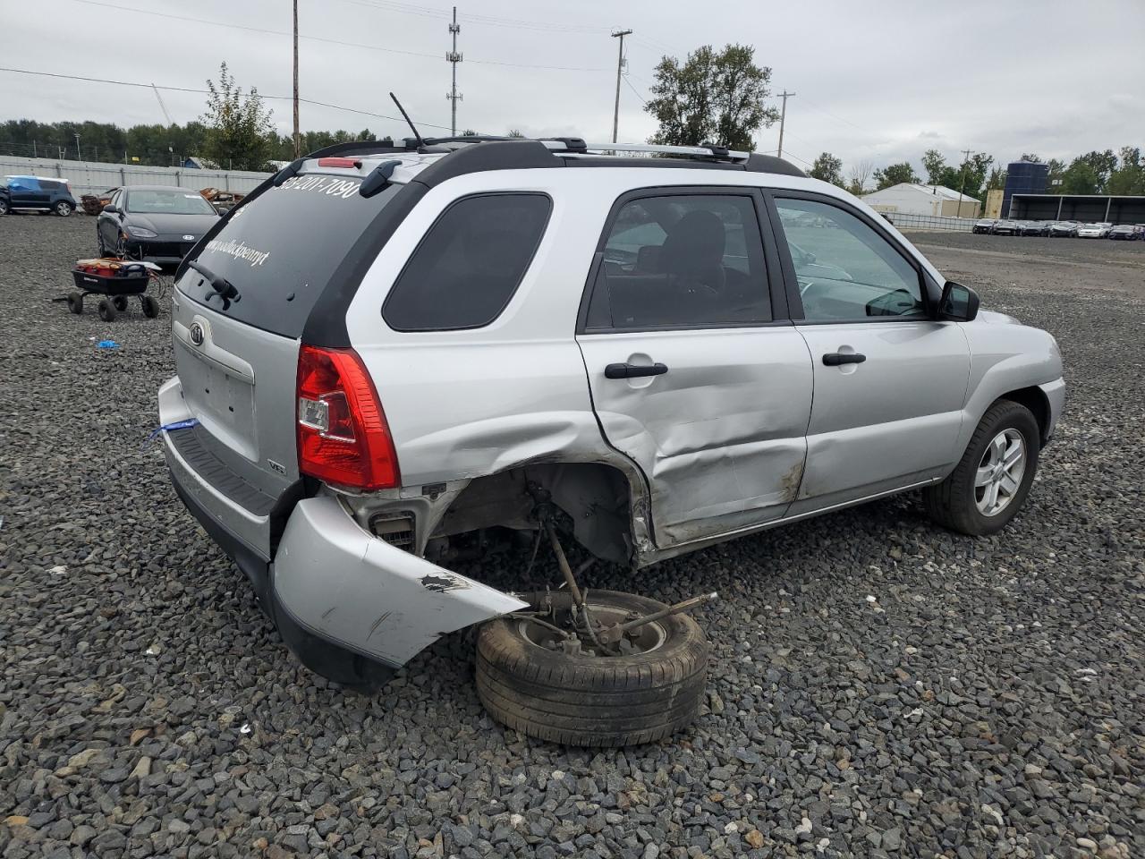 2010 KIA Sportage VIN KNDKGCA33A7714325 Copart auction photo, side / rear end damage thumbnail 3