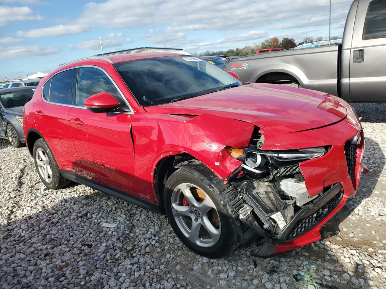 2018 Alfa Romeo Stelvio VIN ZASFAKAN6J7B82994 Copart auction photo, front end damage thumbnail 4