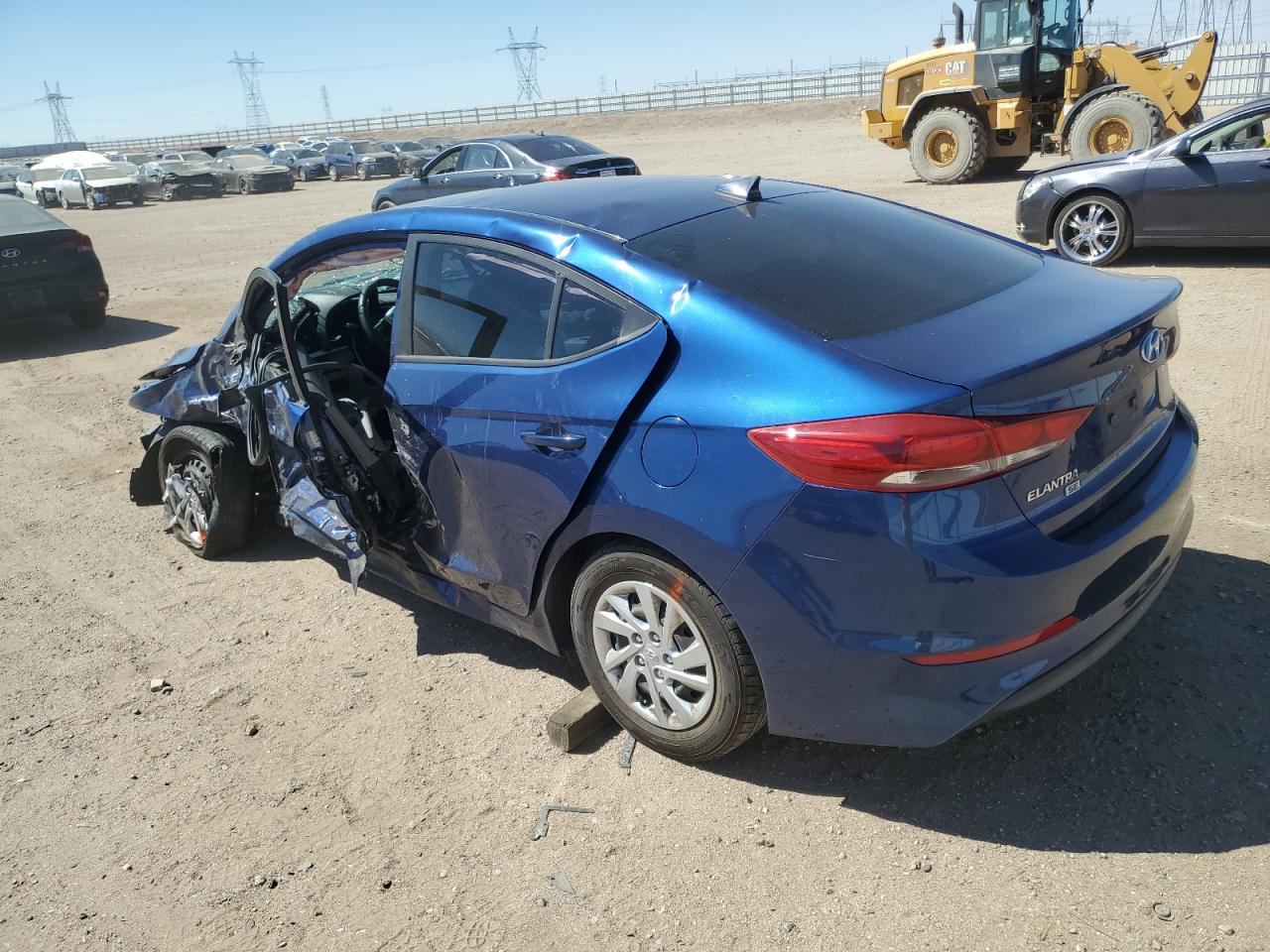 2017 Hyundai Elantra VIN 5NPD74LF7HH065172 Copart auction photo, side / front end damage thumbnail 2