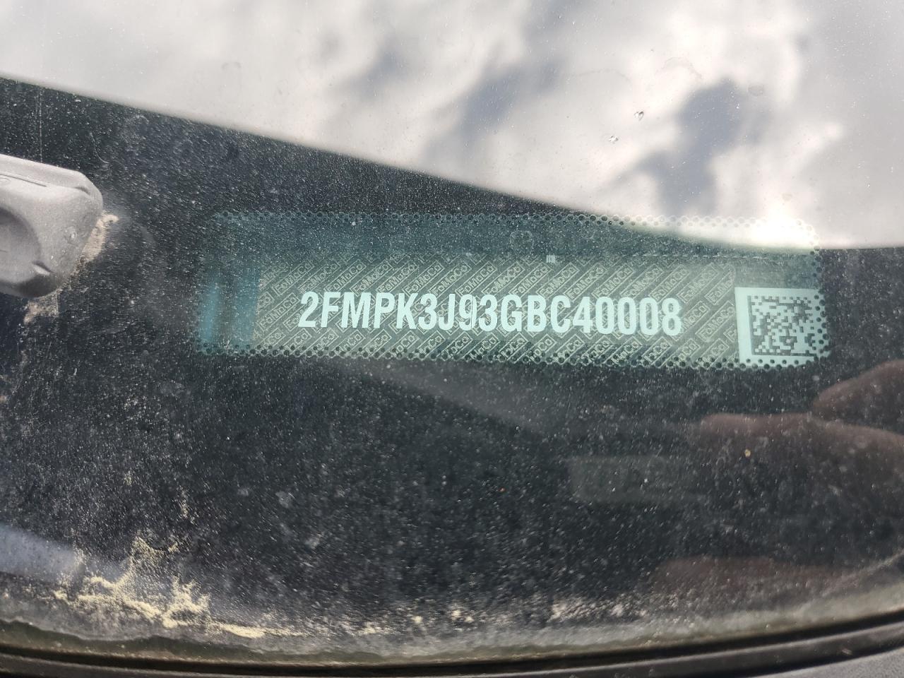 2016 Ford Edge VIN 2FMPK3J93GBC40008 Copart auction photo, mechanical damage thumbnail 13
