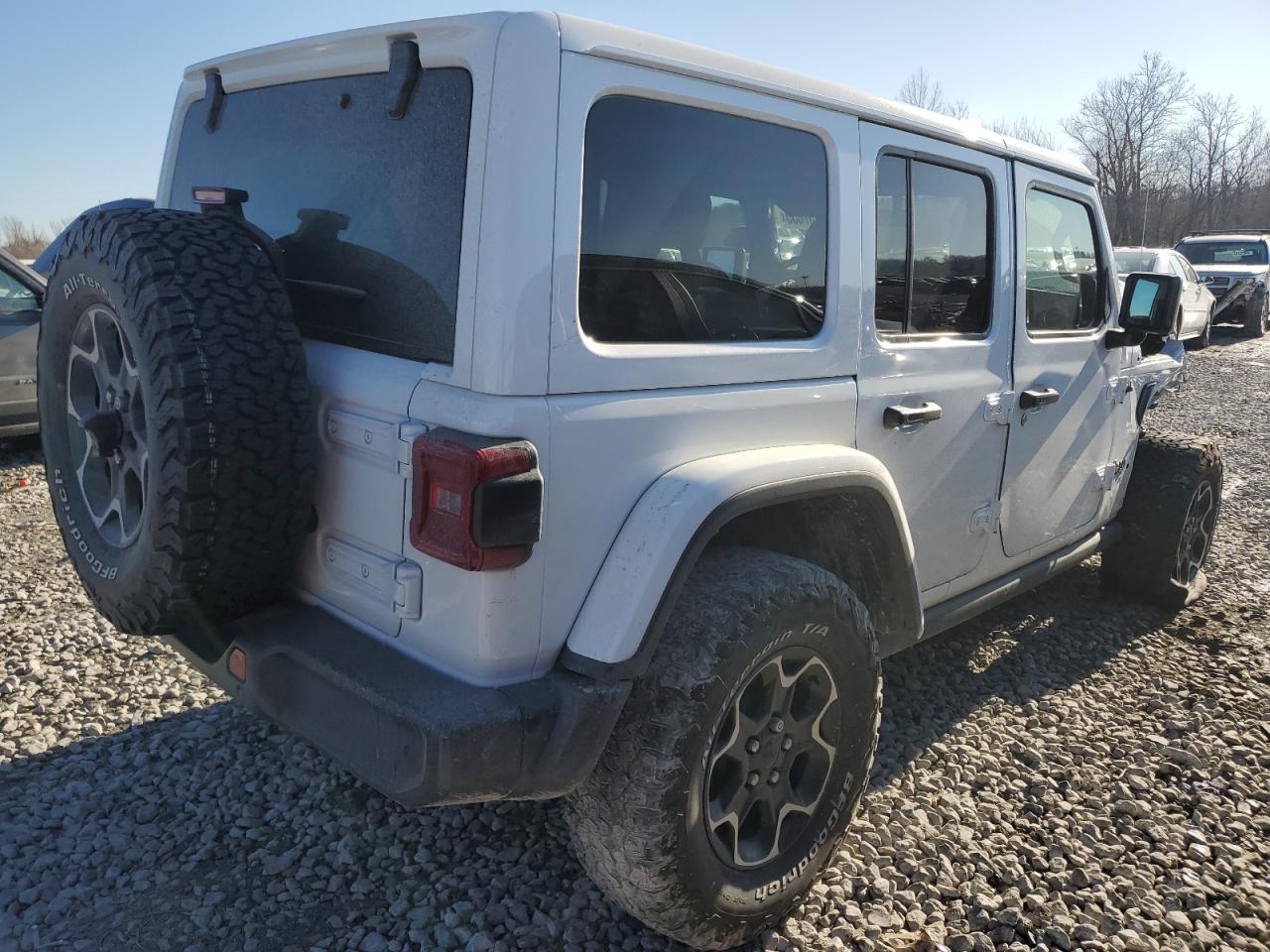 2021 Jeep Wrangler VIN 1C4JJXR69MW774221 Copart auction photo, front end / side damage thumbnail 3