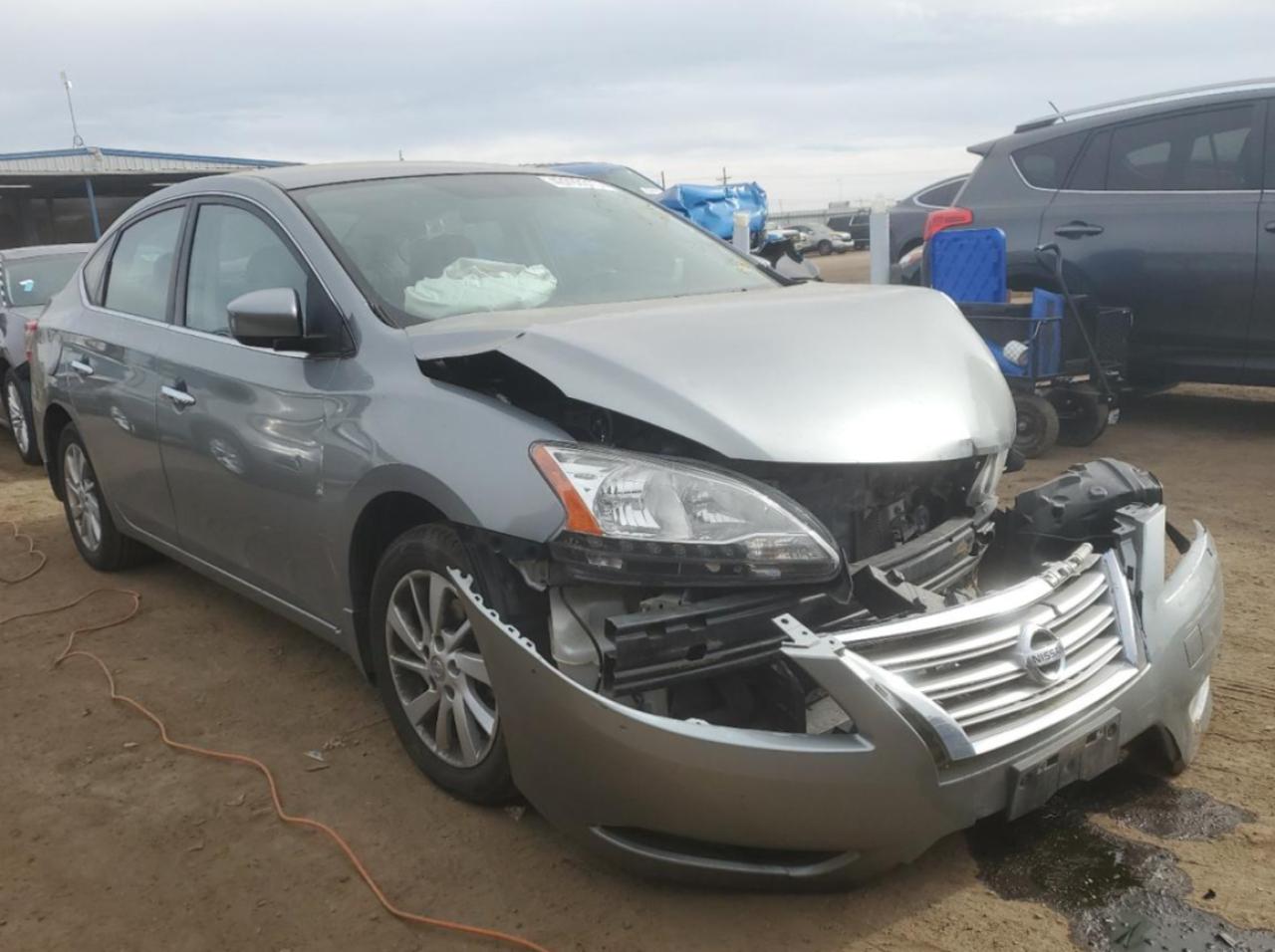 2013 Nissan Sentra VIN 3N1AB7AP3DL671385 Copart auction photo, front end damage thumbnail 4