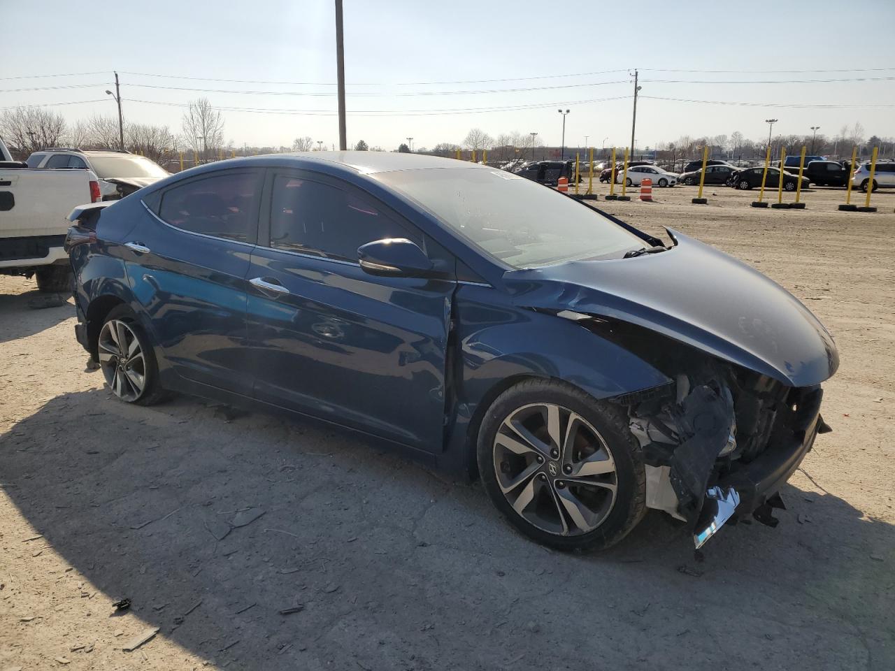 2014 Hyundai Elantra VIN KMHDH4AE0EU183097 Copart auction photo, rear end damage thumbnail 4