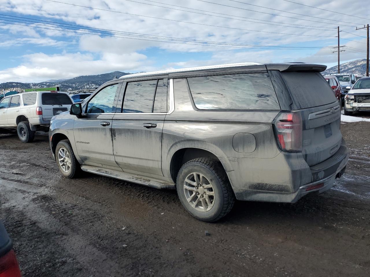 2021 Chevrolet Suburban VIN 1GNSKTKD5MR231506 Copart auction photo, side damage thumbnail 2