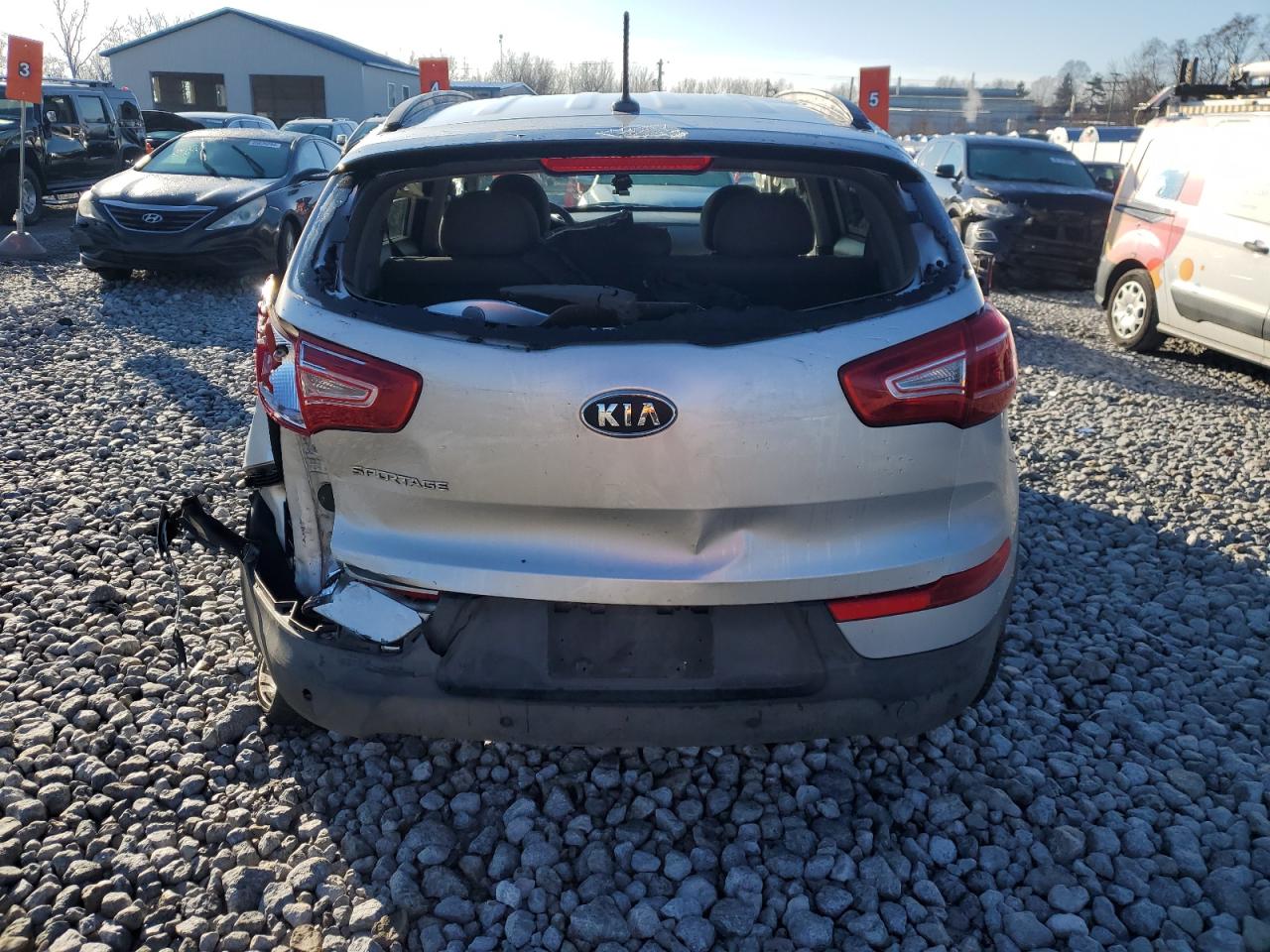 2011 KIA Sportage VIN KNDPBCA22B7058678 Copart auction photo, all over damage thumbnail 6