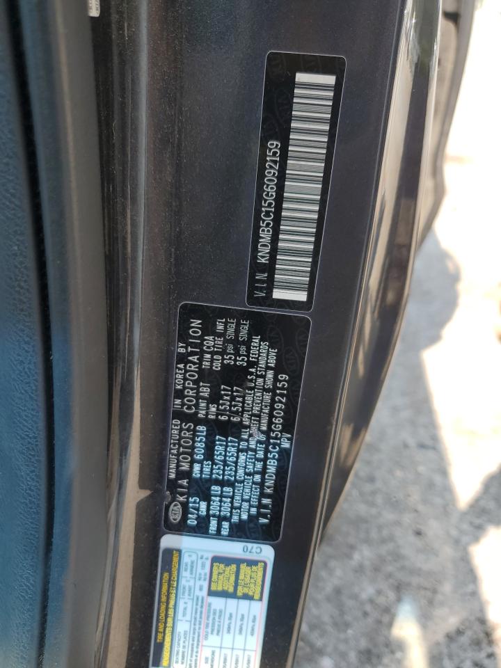 2016 KIA Sedona VIN KNDMB5C15G6092159 Copart auction photo, side / front end damage thumbnail 15
