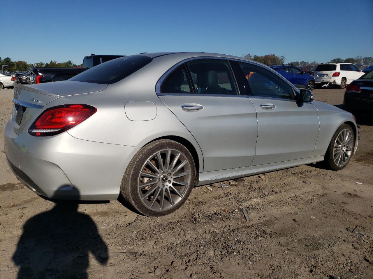 2020 Mercedes-Benz C-klasse VIN WDDWF8EB3LR537596 Copart auction photo, front end / side damage thumbnail 3
