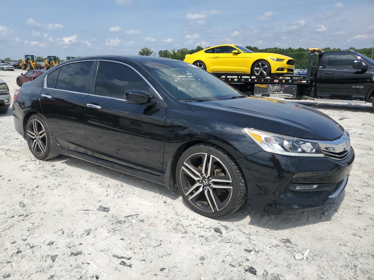 2016 Honda Accord VIN 1HGCR2F56GA099642 Copart auction photo, side damage thumbnail 4
