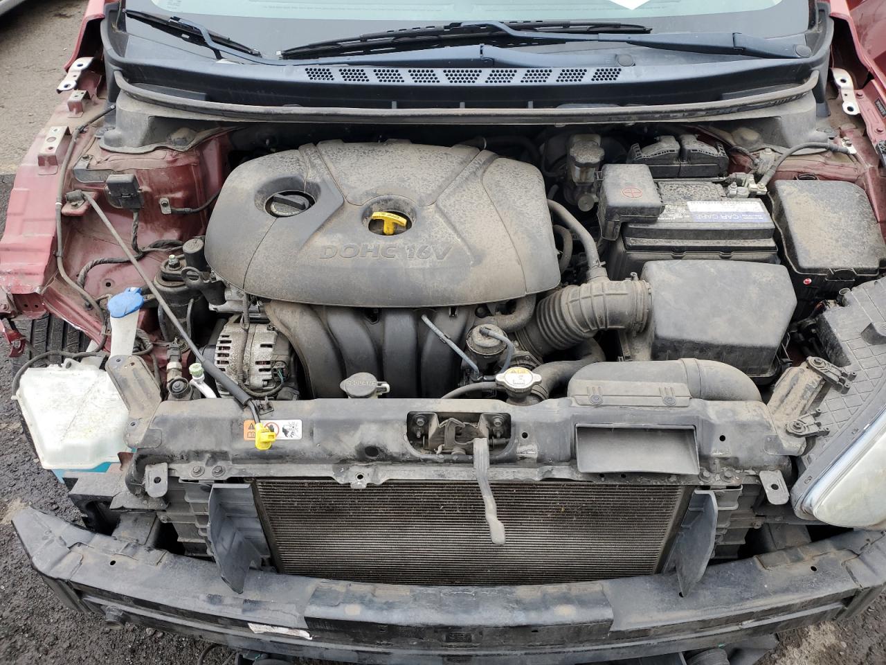 2013 Hyundai Elantra VIN 5NPDH4AE4DH307367 Copart auction photo, front end damage thumbnail 11