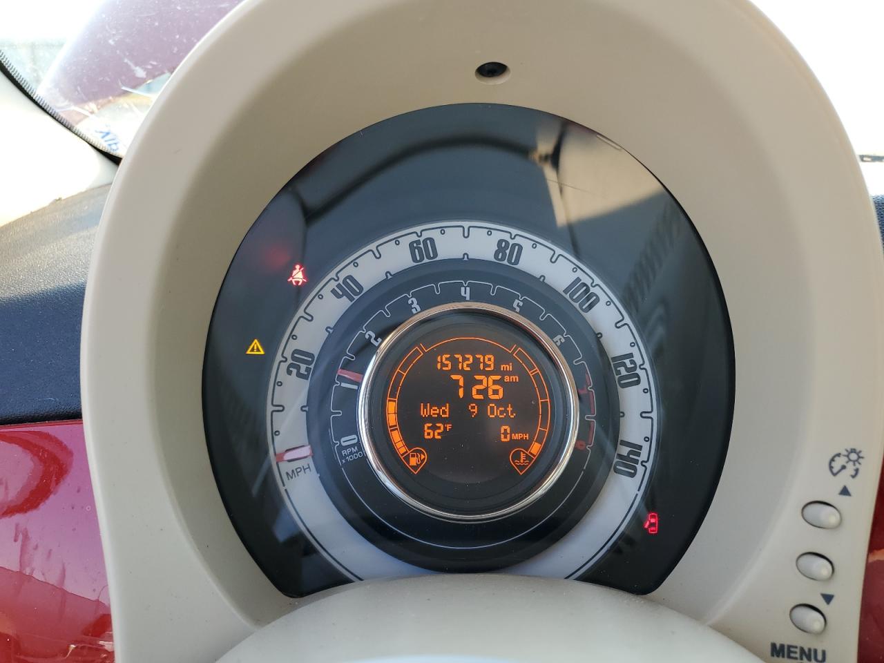 2015 Fiat 500 VIN 3C3CFFAR1FT501068 Copart auction photo, front end / minor dent/scratches damage thumbnail 9