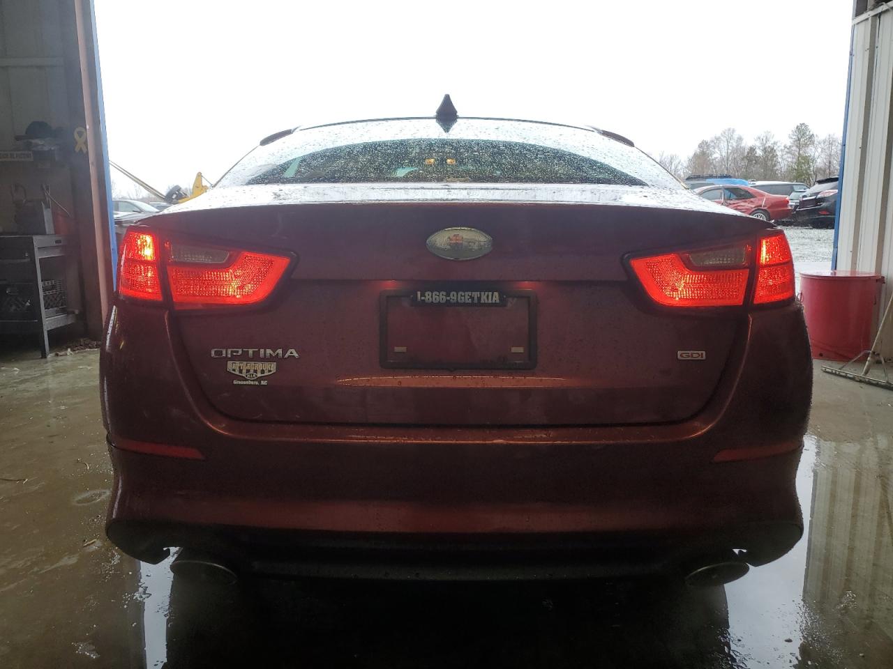 2014 KIA Optima VIN 5XXGM4A74EG268447 Copart auction photo, side / front end damage thumbnail 6